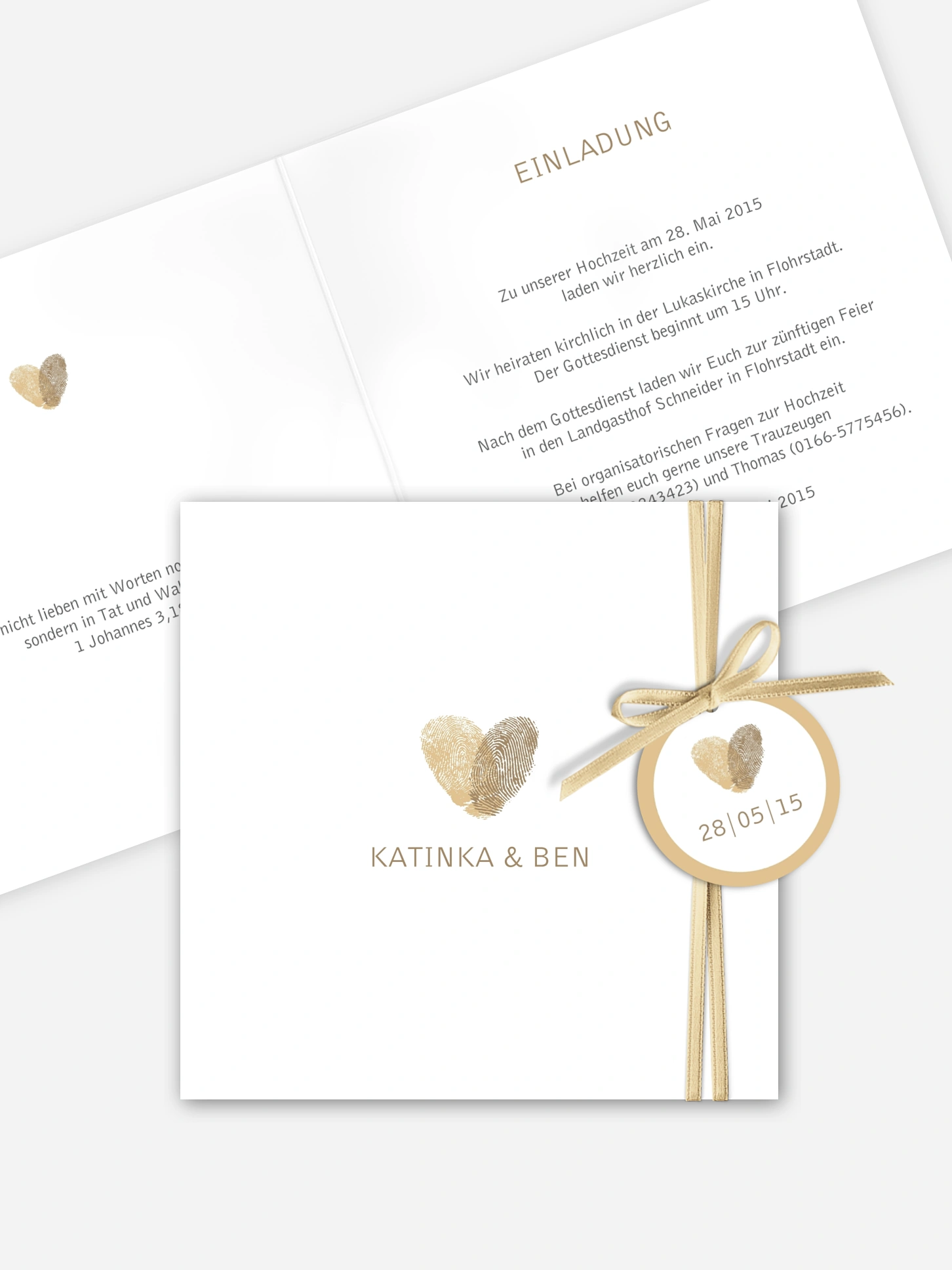 Hochzeitseinladung Fingerprint