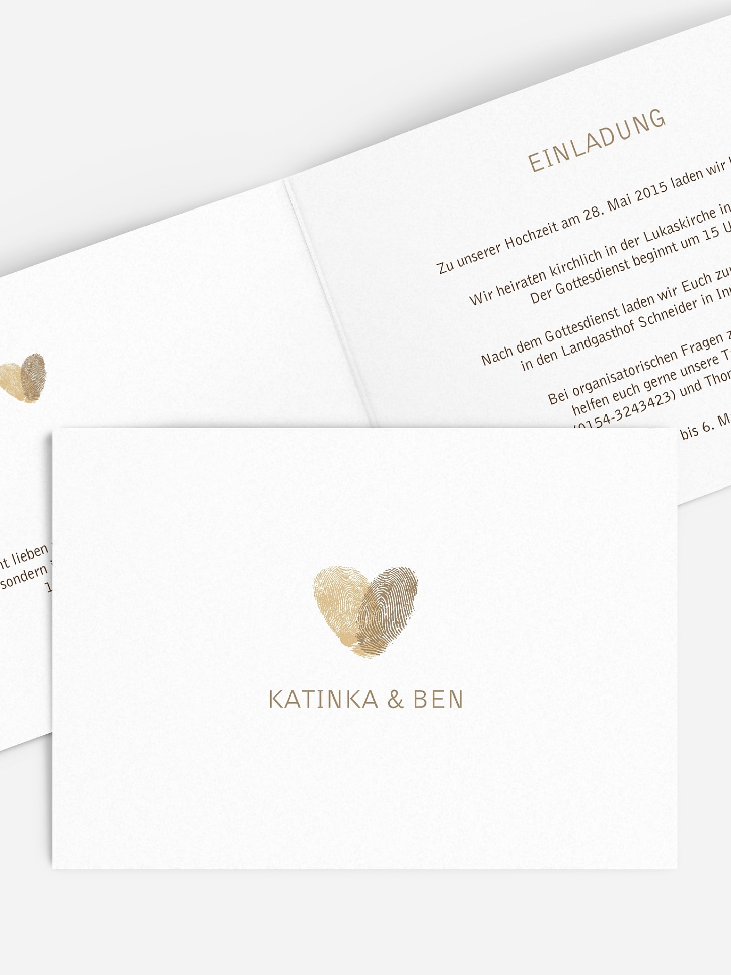 Hochzeitseinladung Fingerprint