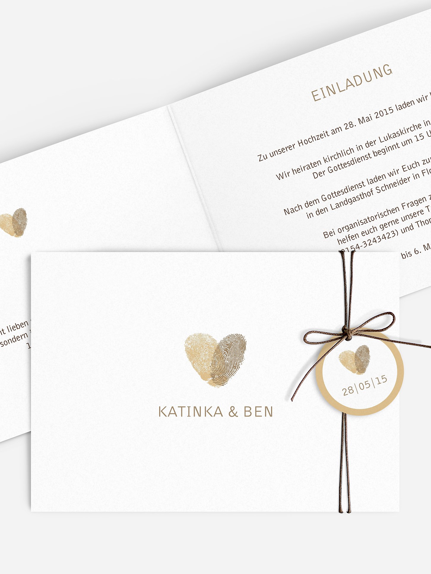 Hochzeitseinladung Fingerprint