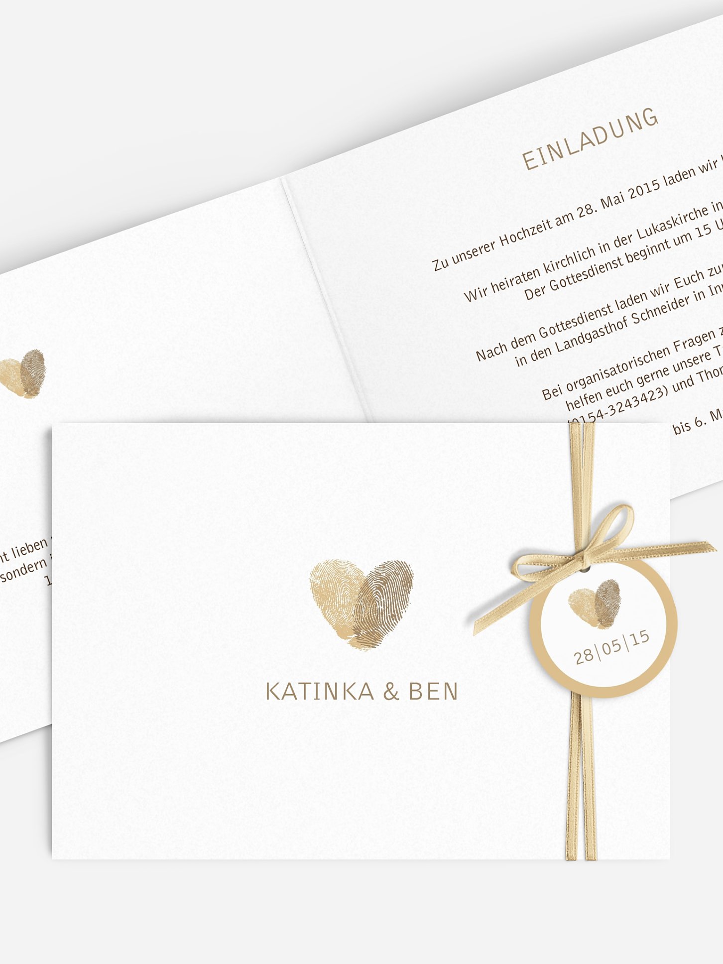 Hochzeitseinladung Fingerprint