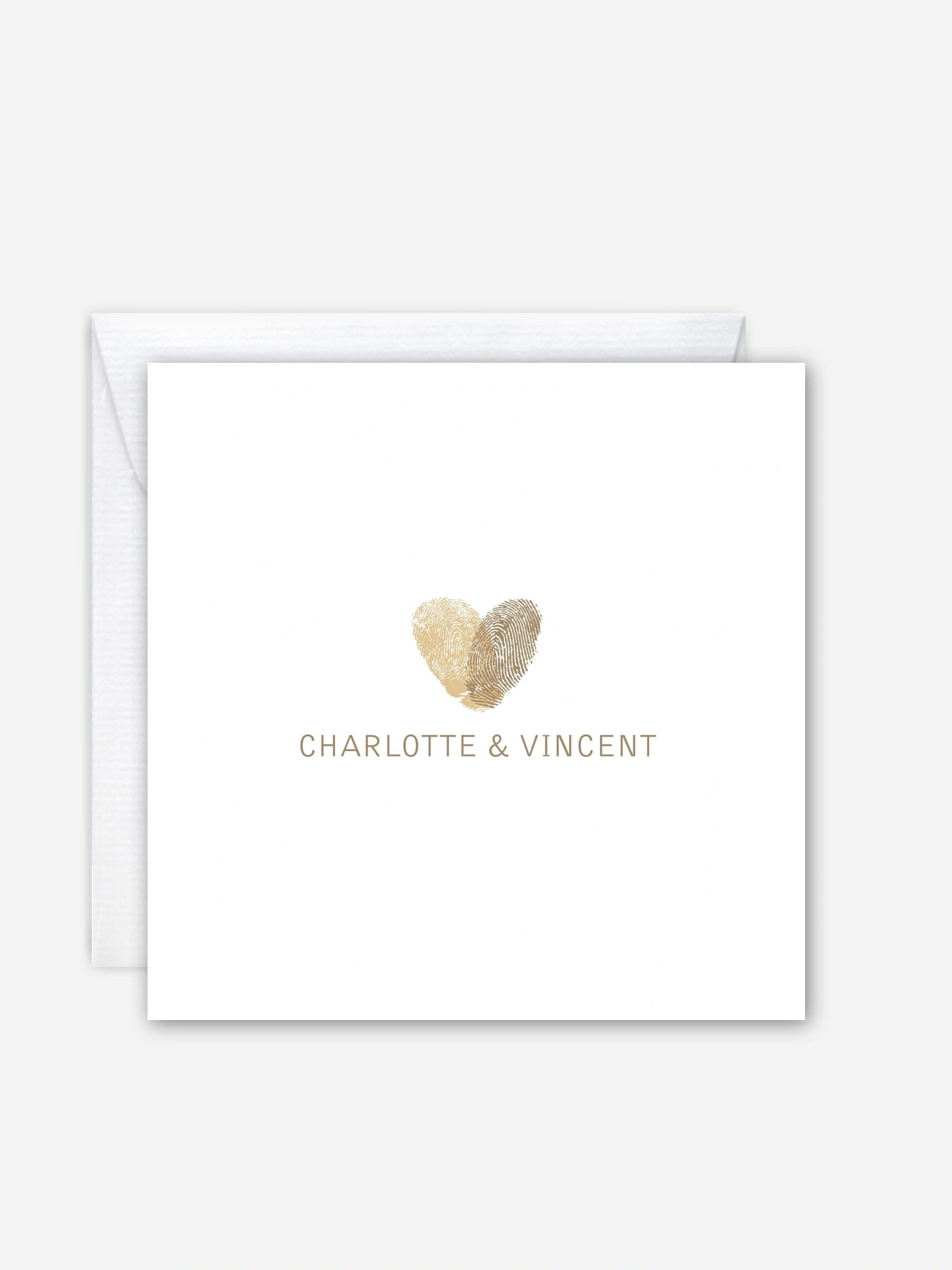 Faire-part mariage Empreinte du coeur