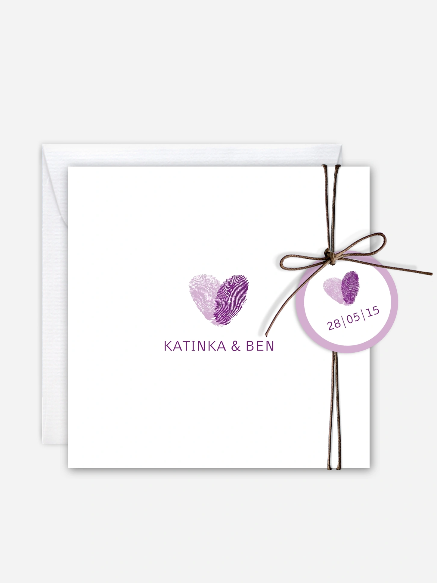 Hochzeitseinladung Fingerprint