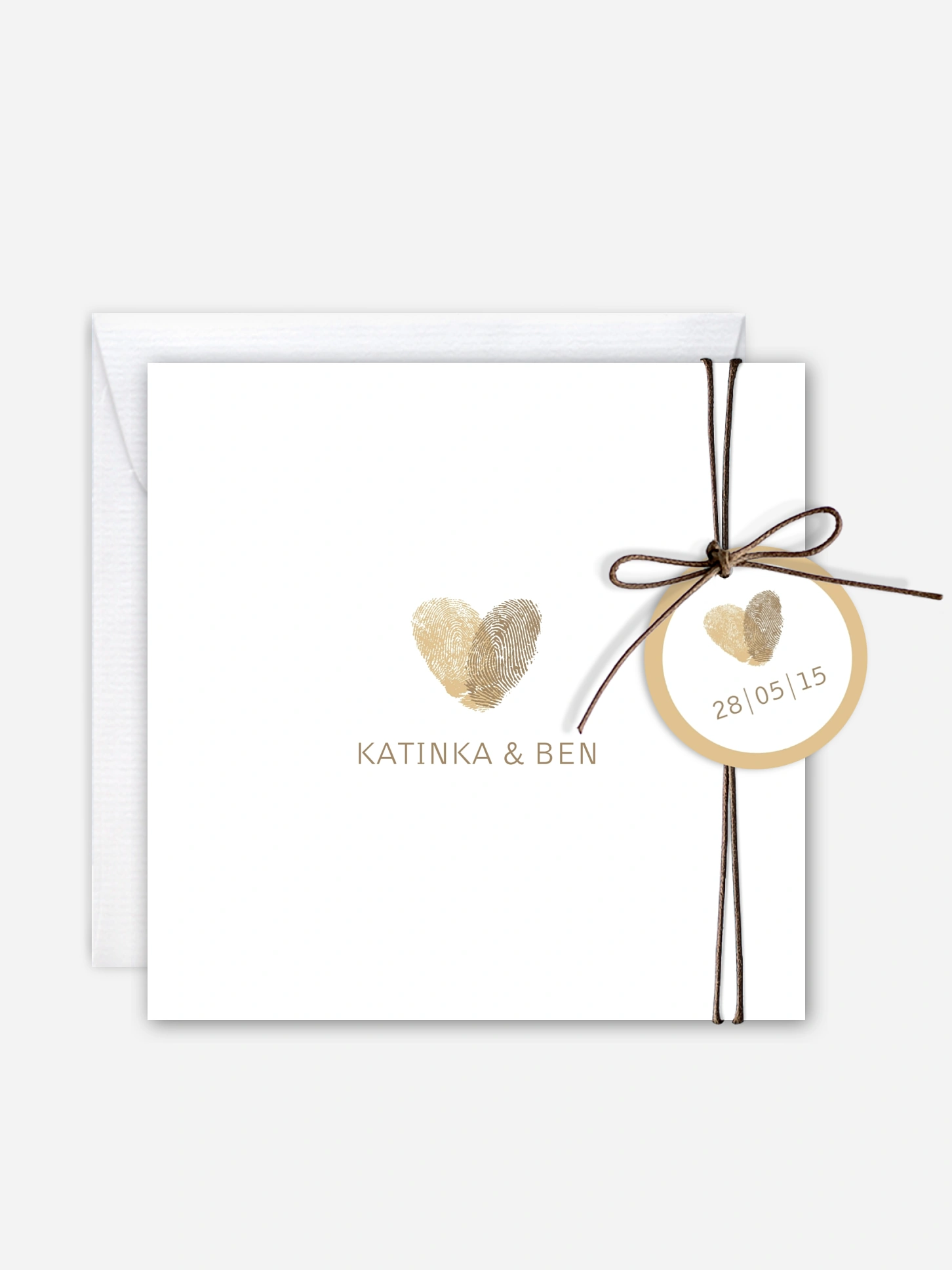 Hochzeitseinladung Fingerprint
