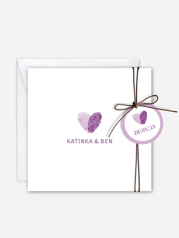 Hochzeitseinladung Fingerprint
