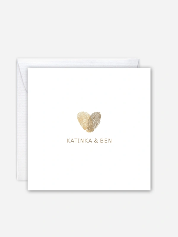 Hochzeitseinladung Fingerprint