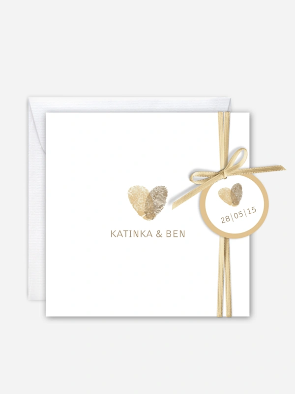 Hochzeitseinladung Fingerprint