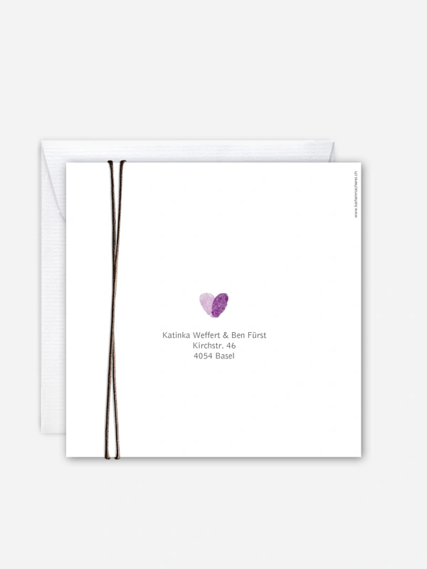 Hochzeitseinladung Fingerprint