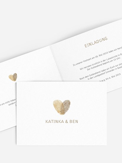 Hochzeitseinladung Fingerprint