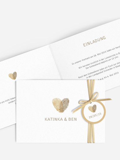 Hochzeitseinladung Fingerprint