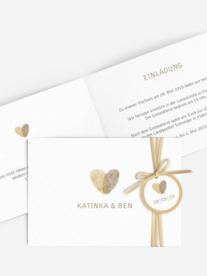 Hochzeitseinladung Fingerprint