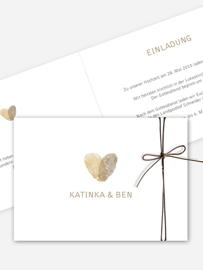 Hochzeitseinladung Fingerprint