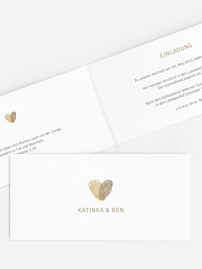 Hochzeitseinladung Fingerprint