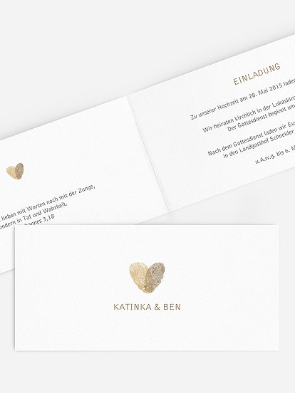 Hochzeitseinladung Fingerprint