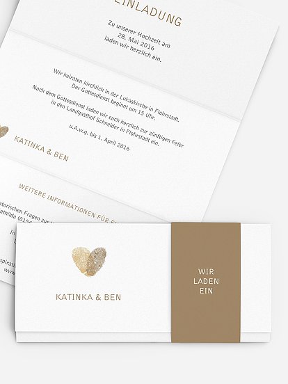 Hochzeitseinladung Fingerprint