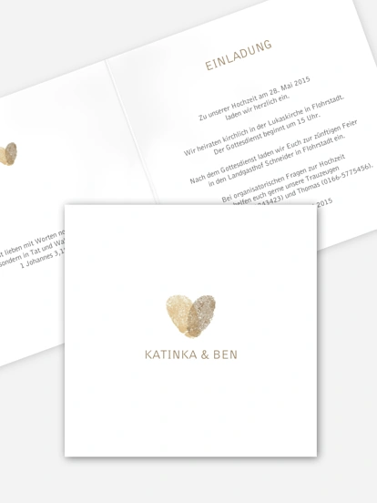 Hochzeitseinladung Fingerprint