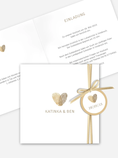 Hochzeitseinladung Fingerprint