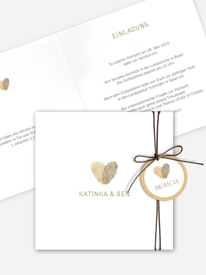 Hochzeitseinladung Fingerprint
