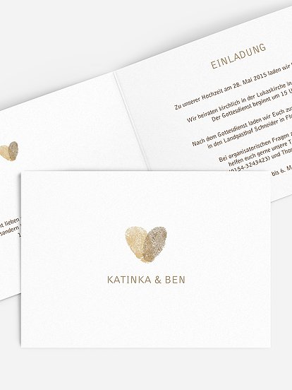 Hochzeitseinladung Fingerprint