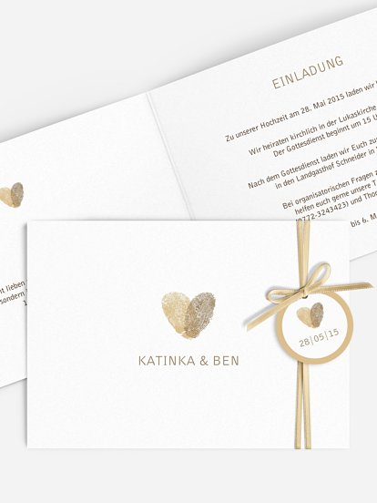 Hochzeitseinladung Fingerprint