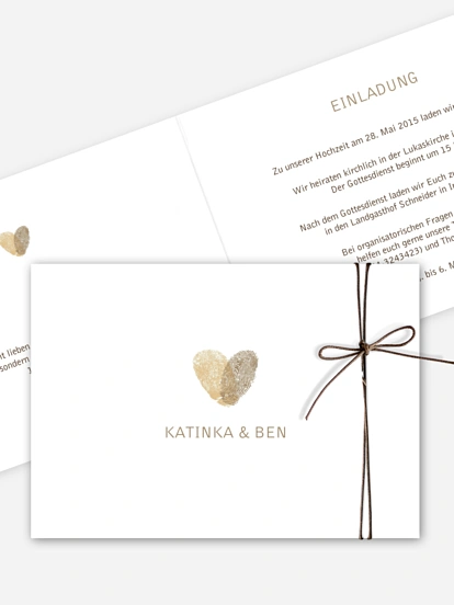 Hochzeitseinladung Fingerprint