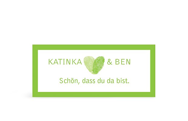 Geschenkaufkleber Hochzeit Fingerprint