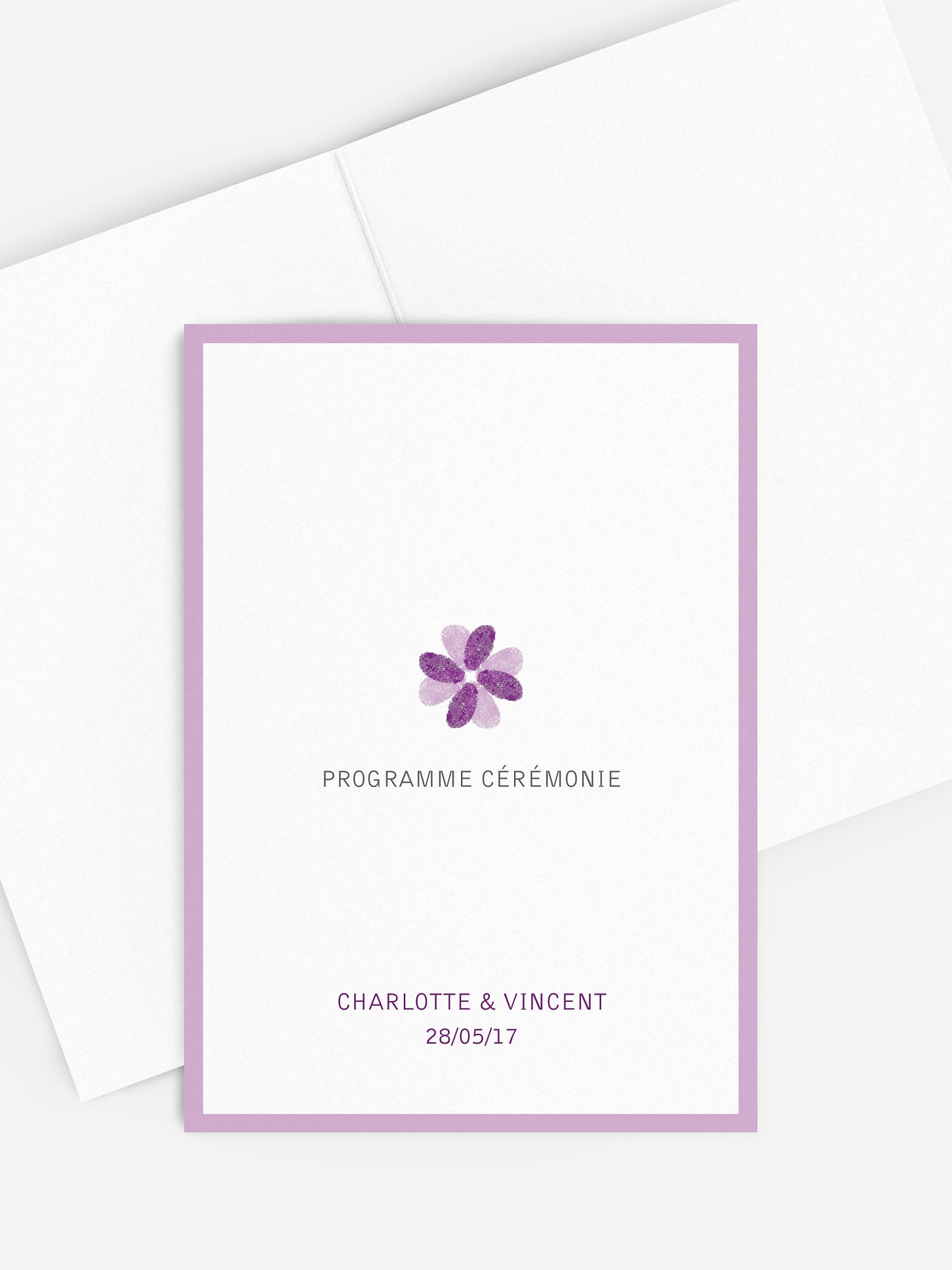 Livret de messe mariage Empreinte du coeur