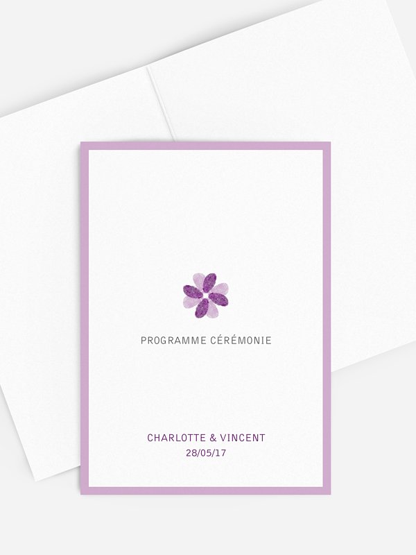 Livret de messe mariage Empreinte du coeur