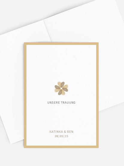 Kirchenheft Hochzeit Fingerprint