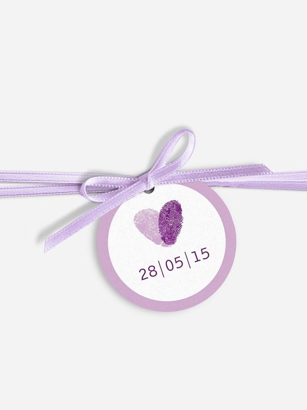 Anhänger mit Band zur Hochzeit Fingerprint