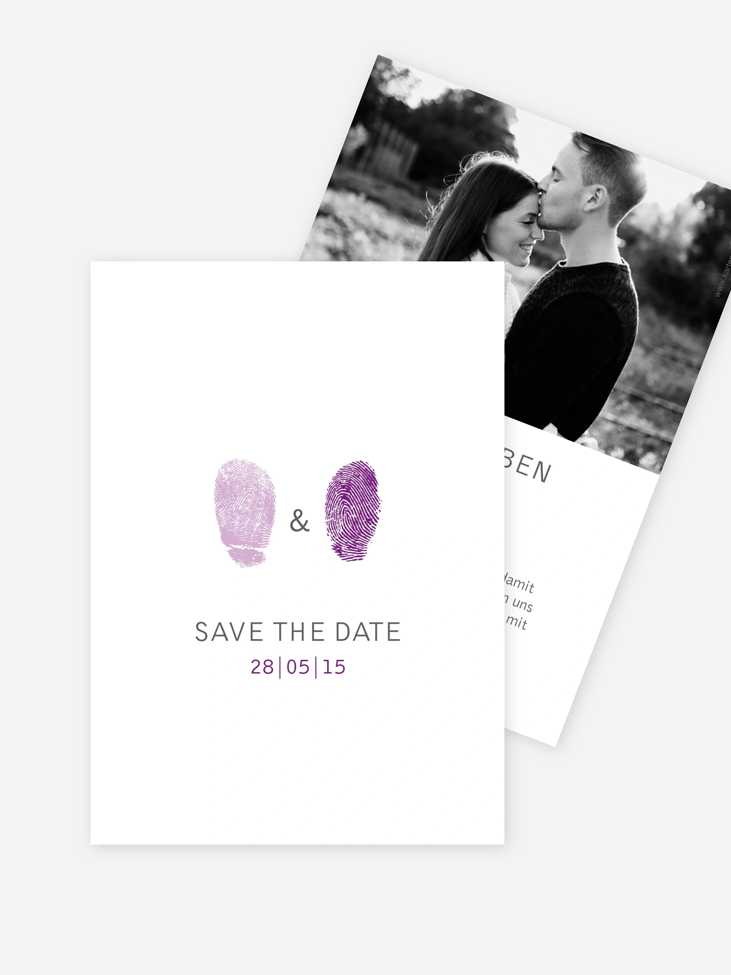 Save-the-Date Karte Fingerprint