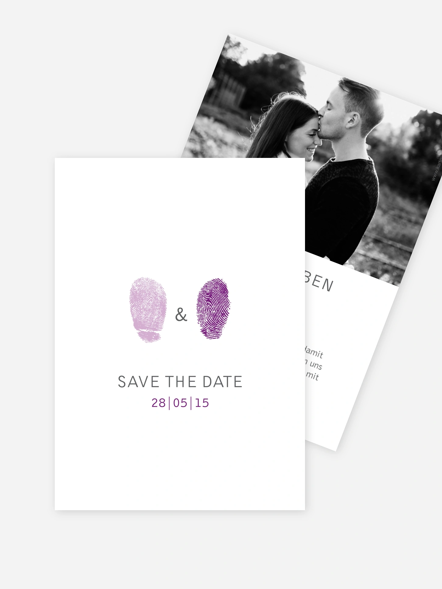 Save-the-Date Karte Fingerprint