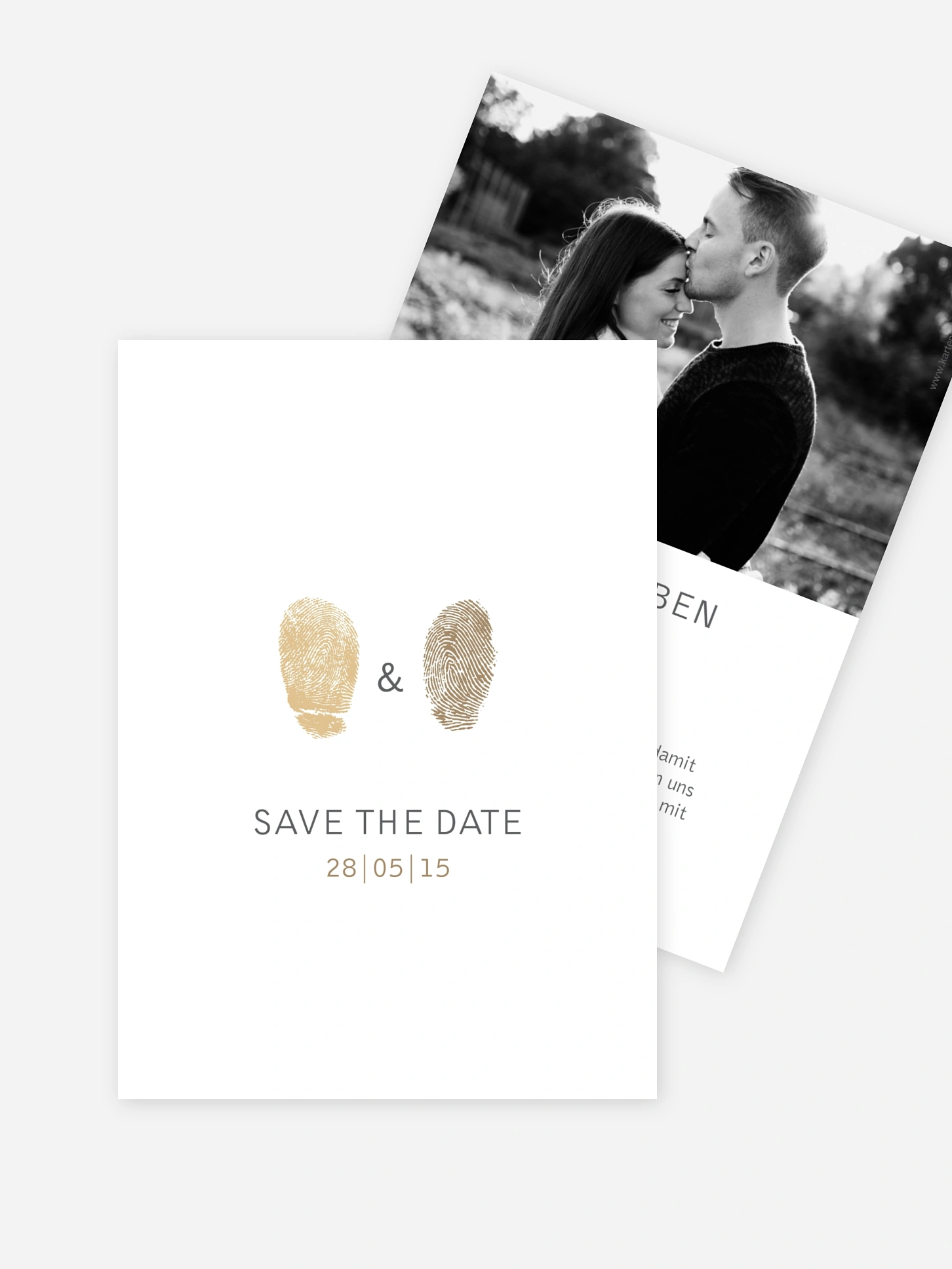 Save-the-Date Karte Fingerprint