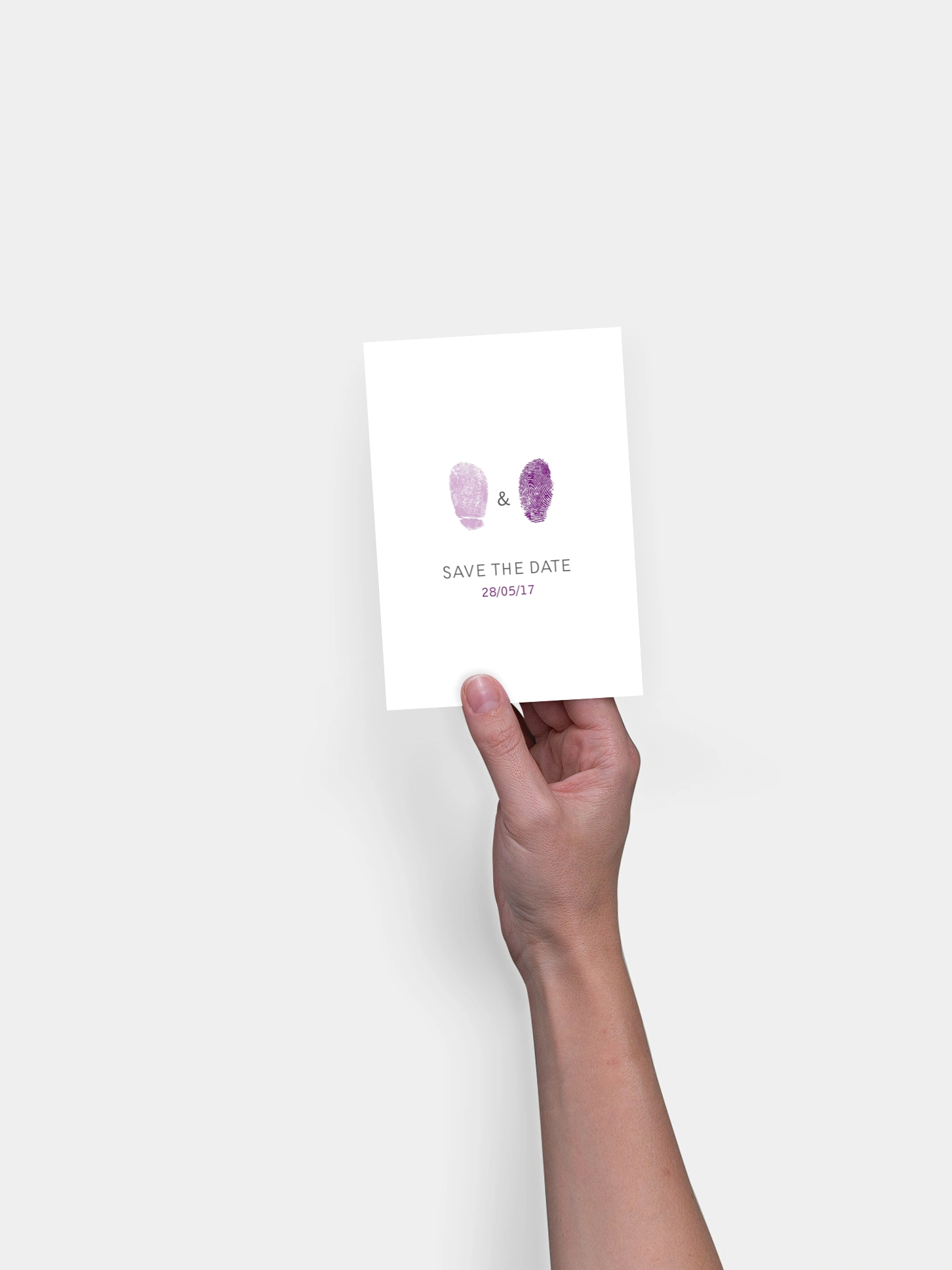Save the date Empreinte du coeur