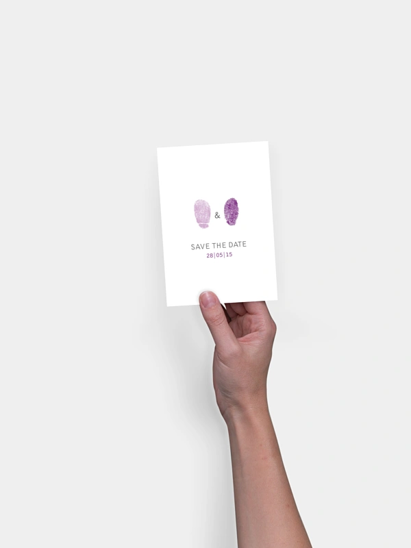 Save-the-Date Karte Fingerprint