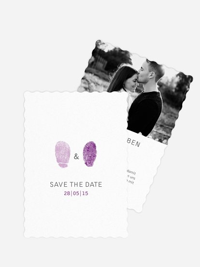 Save-the-Date Karte Fingerprint