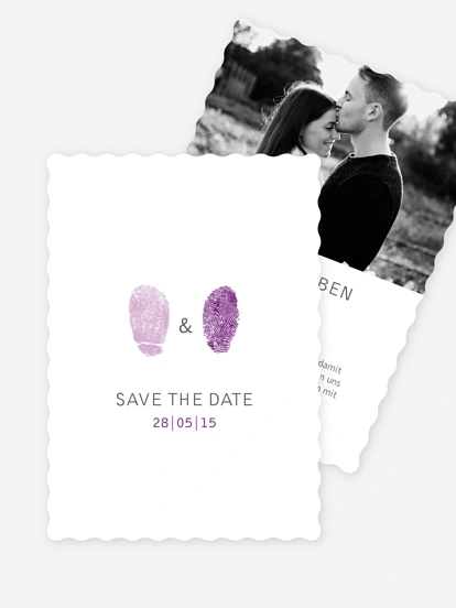 Save-the-Date Karte Fingerprint