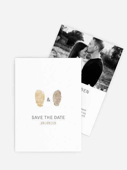 Save-the-Date Karte Fingerprint