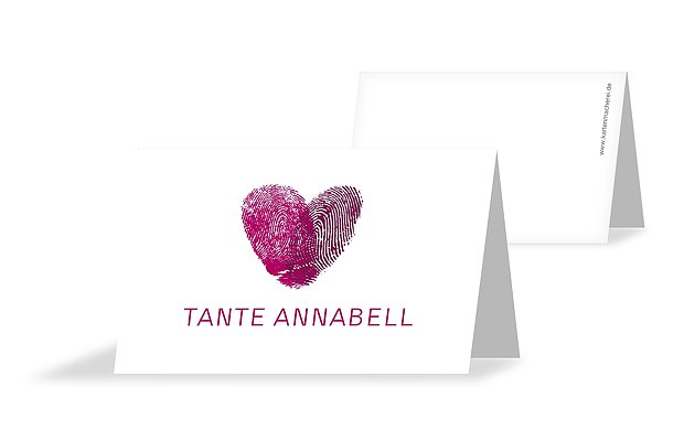 Tischkarte Hochzeit Fingerprint