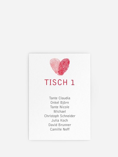 Sitzplan Kreativ Fingerprint