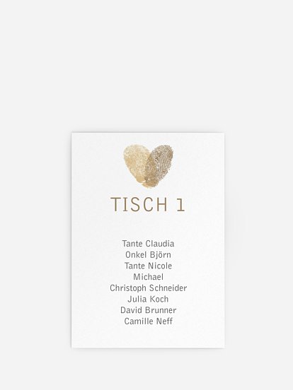 Sitzplan Kreativ Fingerprint