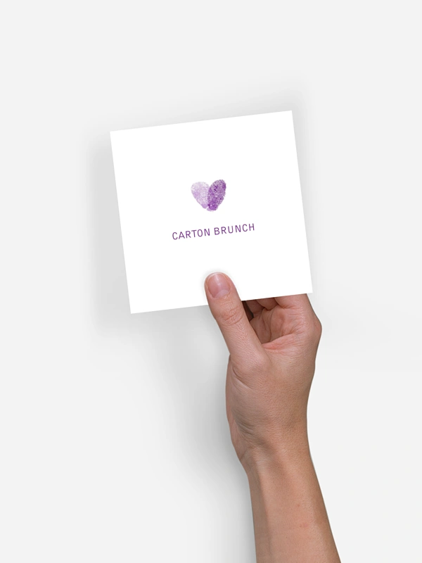 Carte brunch Empreinte du coeur