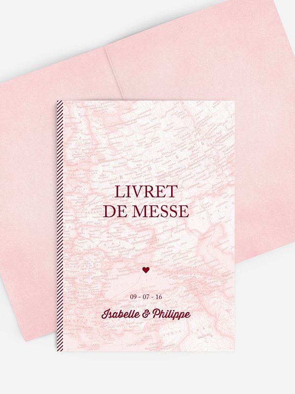 Livret de messe mariage Billet d'avion
