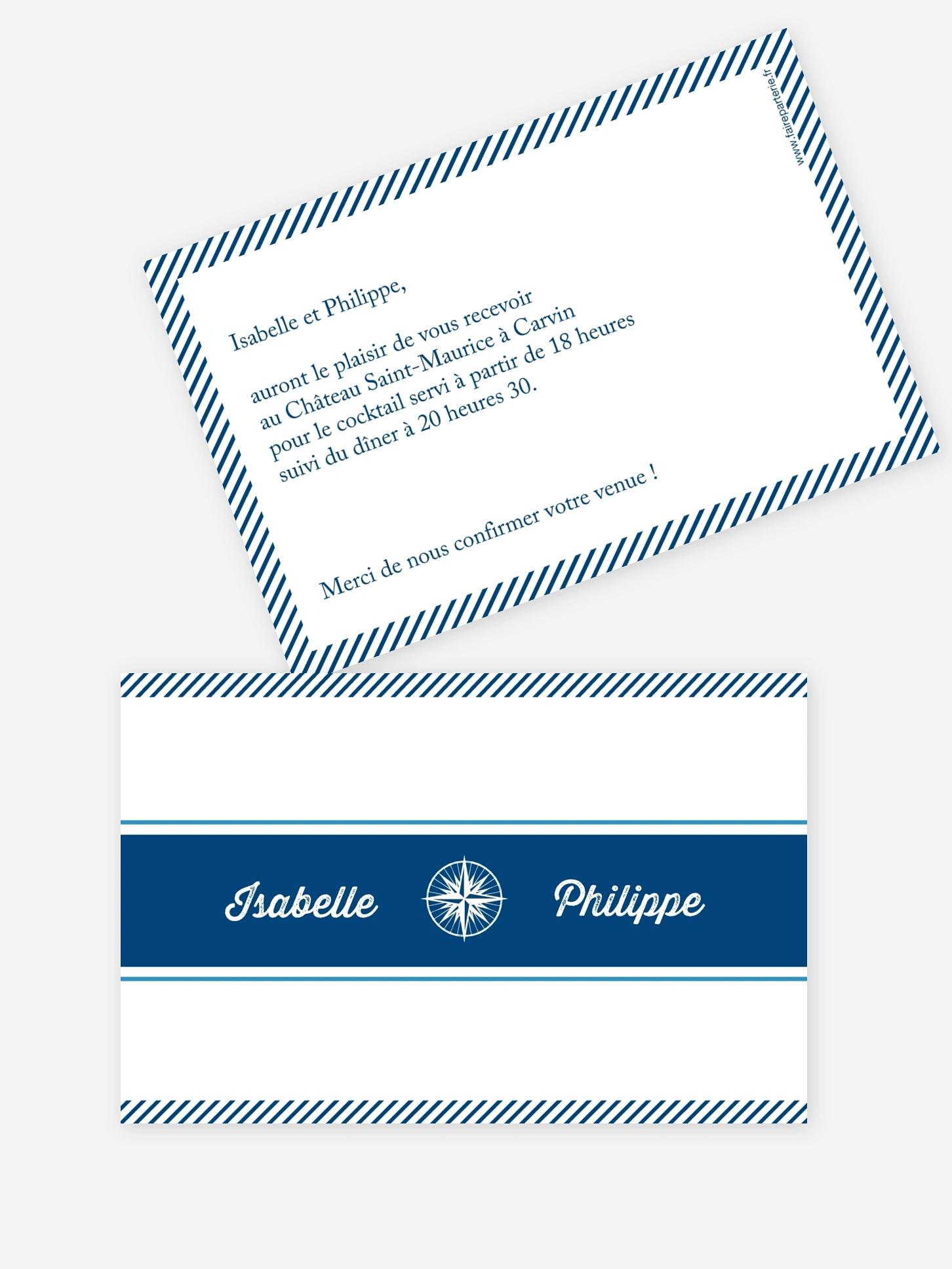 Carton d'invitation Billet d'avion
