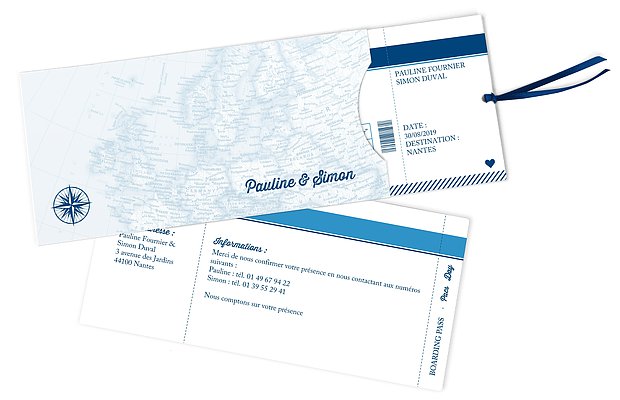 Faire-part PACS Billet d'avion