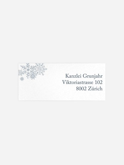 Absenderaufkleber geschäftl. Weihnachten Let it snow