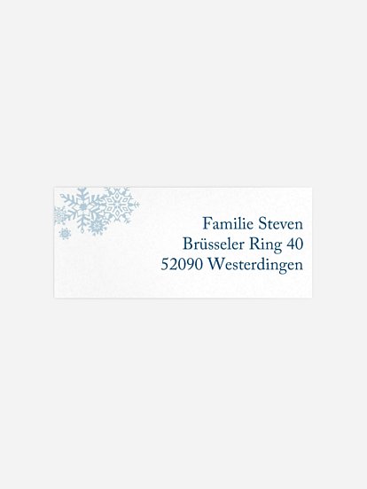 Absenderaufkleber Weihnachten Let it snow