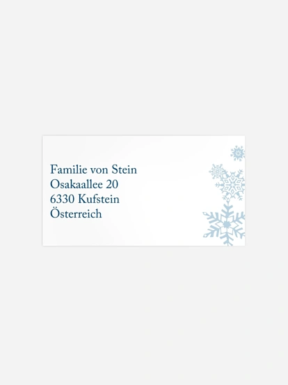 Empfängeraufkleber Weihnachten Let it snow