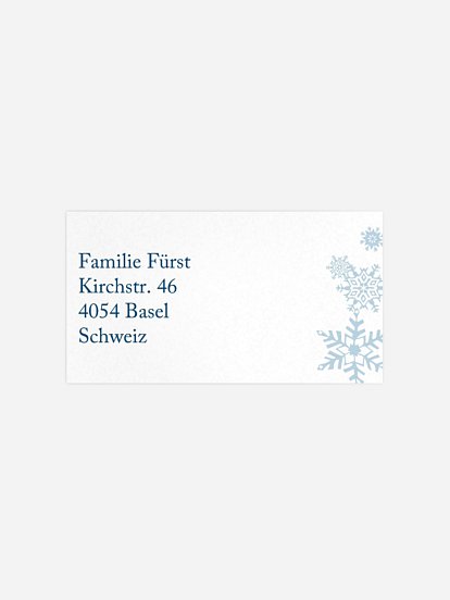 Empfängeraufkleber Weihnachten Let it snow