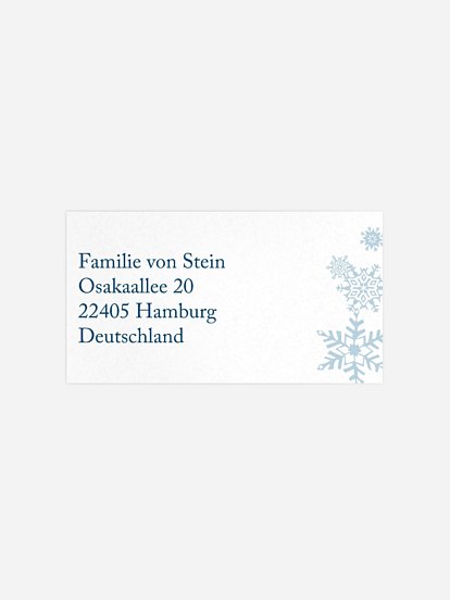 Empfängeraufkleber Weihnachten Let it snow