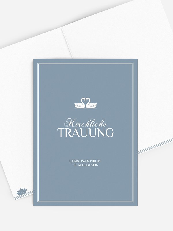 Kirchenheft Hochzeit Schwäne